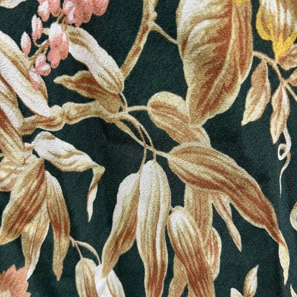 H&M Green Beige Vintage Inspired Floral Print High Rise Midi Skirt 14 - Picture 5 of 7